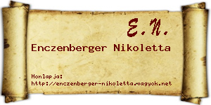 Enczenberger Nikoletta névjegykártya